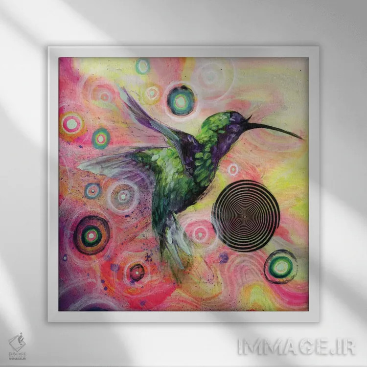 تابلو آهسته زمزمه کن اثر آرت برادران اسوارتز (استودیوی هنری) - نمای قابدار سفید