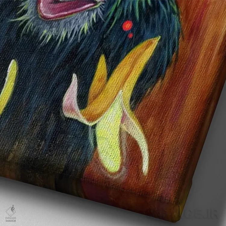 تابلو سرزمین موزها اثر آرت برادران اسوارتز (استودیوی هنری) - نمای نزدیک بافت بوم