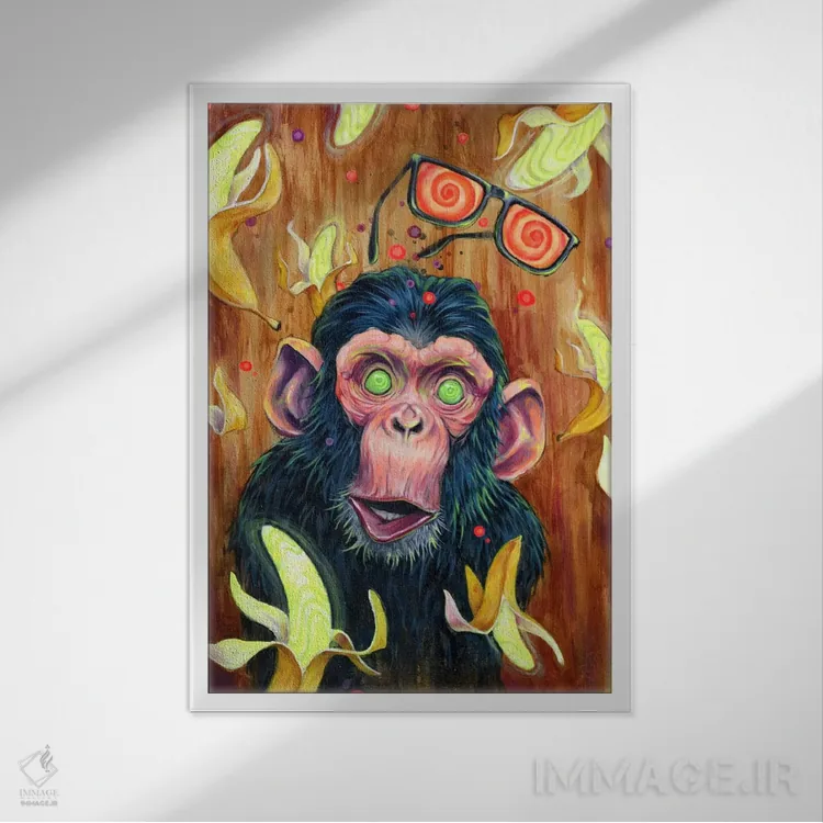 تابلو سرزمین موزها اثر آرت برادران اسوارتز (استودیوی هنری) - نمای قابدار سفید