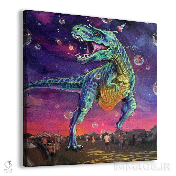 تابلو فستاسوروس رکس (دایناسور جشن) اثر آرت برادران اسوارتز (استودیوی هنری) - نمای پرسپکتیو محصول