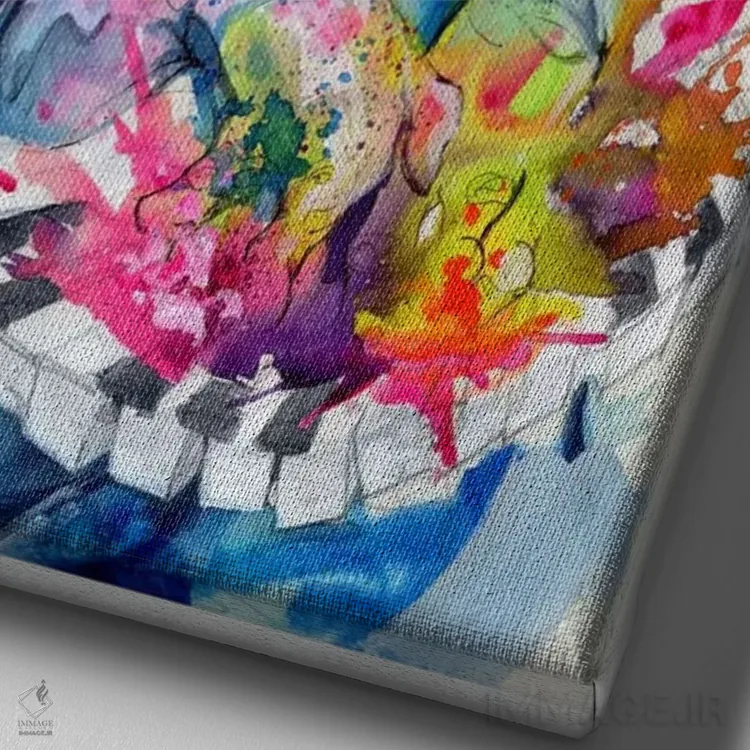 تابلو الفتون جان اثر آرت برادران اسوارتز (استودیوی هنری) - نمای نزدیک بافت بوم