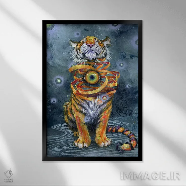 تابلو چشمهای کاملاً بسته اثر آرت برادران اسوارتز (استودیوی هنری) - نمای قابدار مشکی