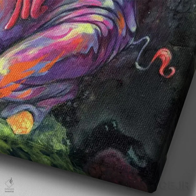 تابلو مالکیت فکری اثر آرت برادران اسوارتز (استودیوی هنری) - نمای نزدیک بافت بوم