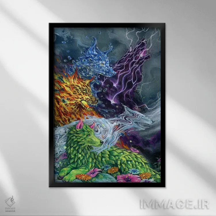 تابلو لیموناد برقی زوزهکش اثر آرت برادران اسوارتز (استودیوی هنری) - نمای قابدار مشکی