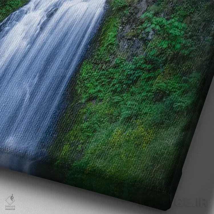 تابلو مولتنما (آبشار) اثر استیو برکلی - نمای نزدیک بافت بوم