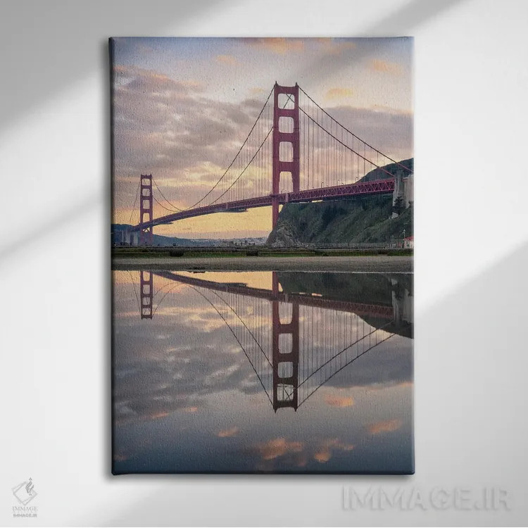 تابلو برکه طلایی V اثر استیو برکلی - نمای روبهرو روی دیوار