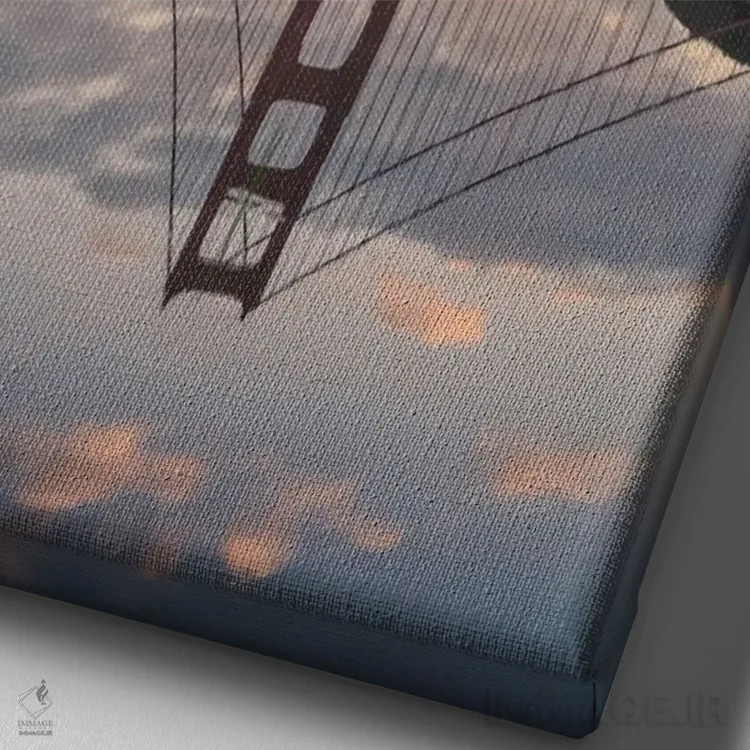 تابلو برکه طلایی V اثر استیو برکلی - نمای نزدیک بافت بوم