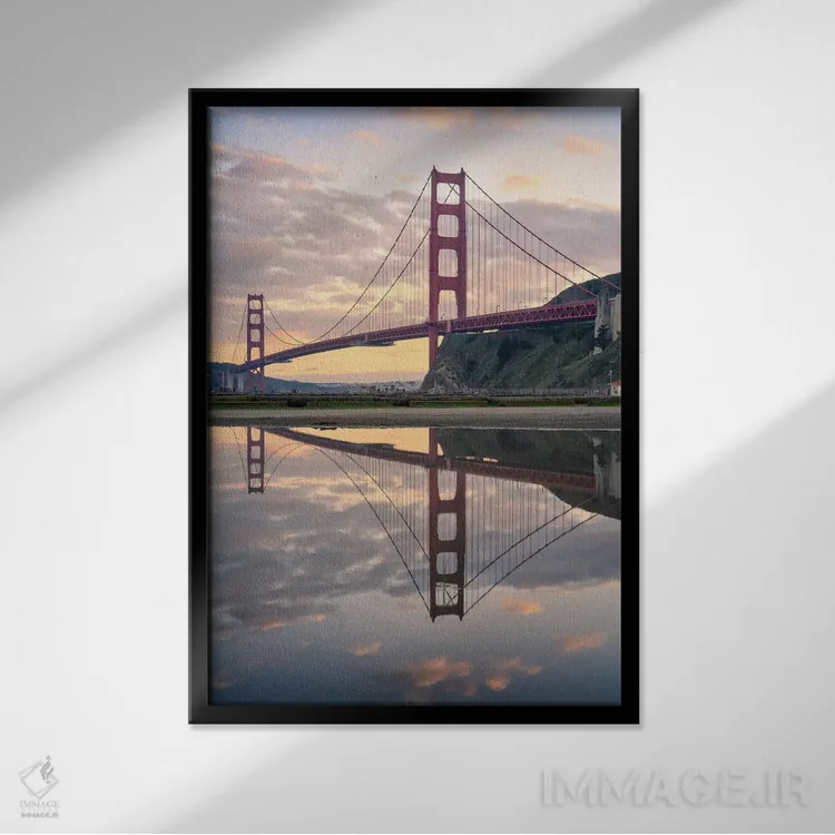 تابلو برکه طلایی V اثر استیو برکلی - نمای قابدار مشکی