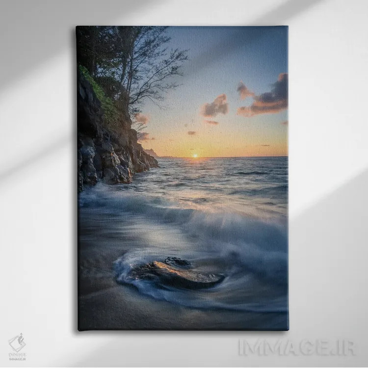تابلو ساحل مخفی اثر استیو برکلی - نمای روبهرو روی دیوار