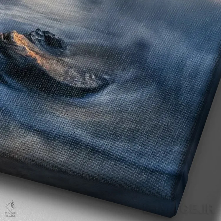 تابلو ساحل مخفی اثر استیو برکلی - نمای نزدیک بافت بوم