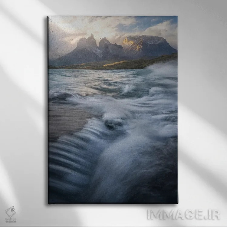 تابلو دریاچه پئوه اثر استیو برکلی - نمای روبهرو روی دیوار