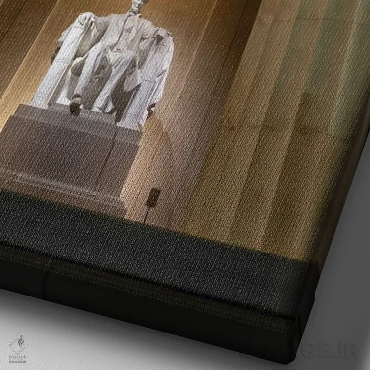 تابلو لینکلن اثر استیو برکلی - نمای نزدیک بافت بوم