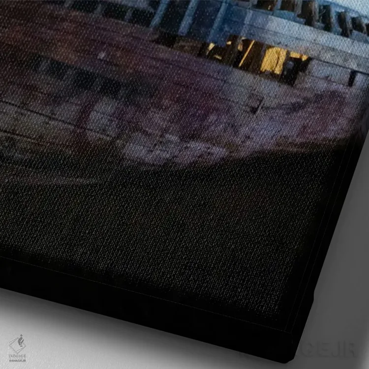 تابلو کشتیشکسته پوینت ریِز اثر استیو برکلی - نمای نزدیک بافت بوم