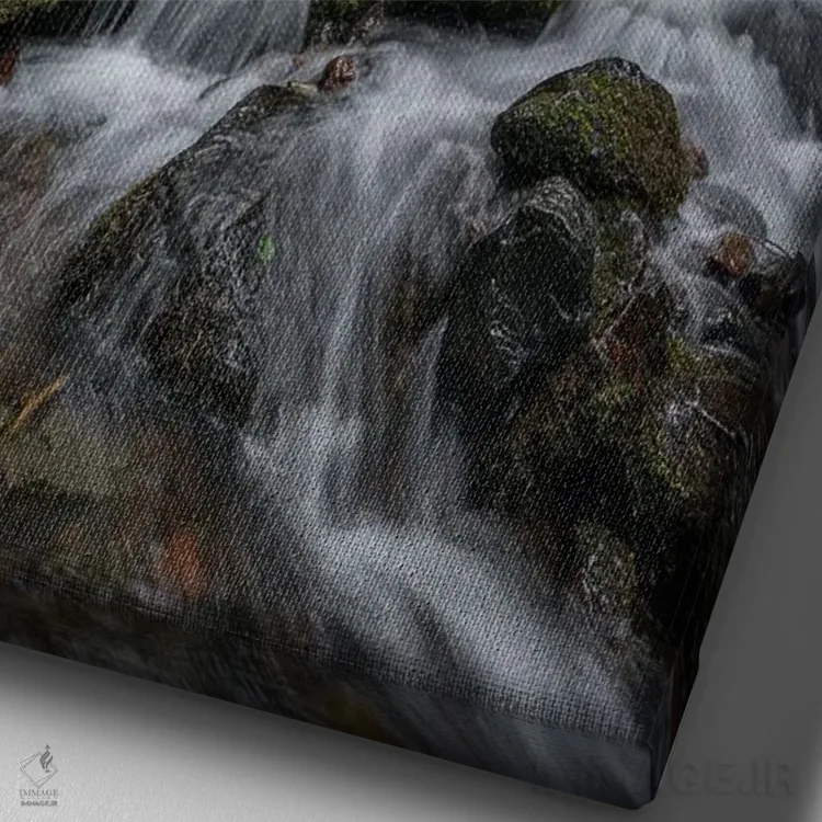 تابلو آبشار پروکسی II اثر استیو برکلی - نمای نزدیک بافت بوم