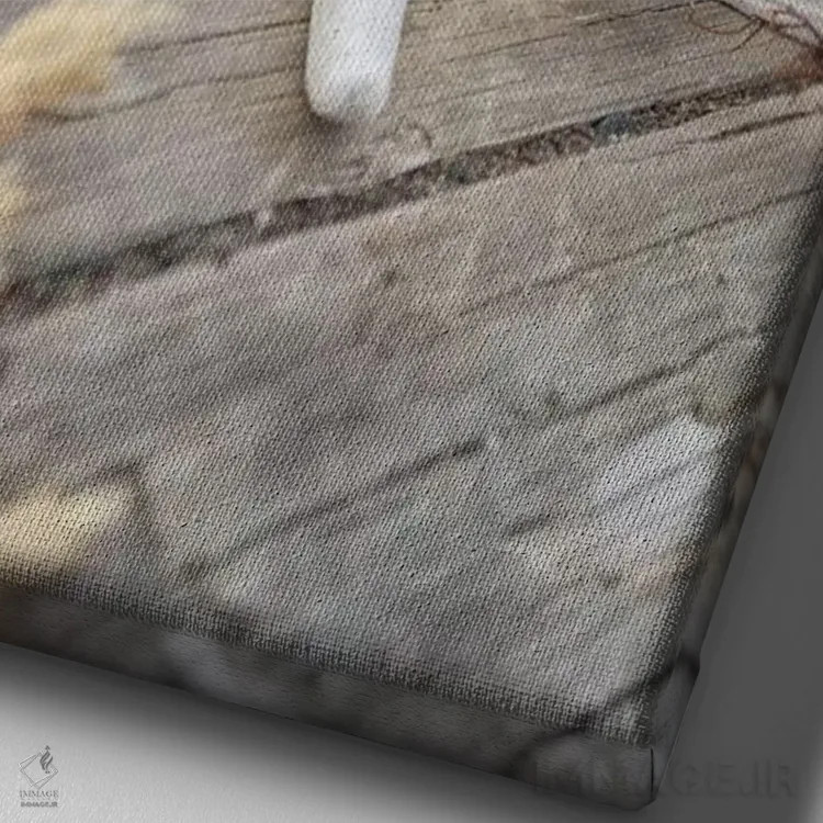 تابلو صدفهای ساحل هلالی XIII اثر آلن بلاوشتاین - نمای نزدیک بافت بوم