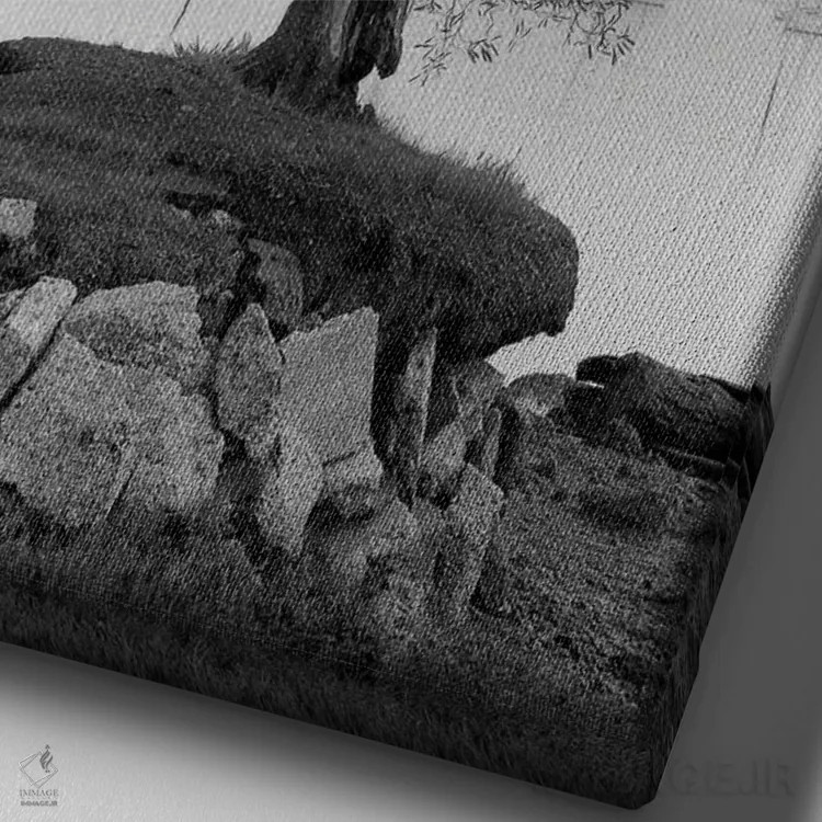 تابلو مجموعه بلوط ساحلی II اثر آلن بلاوشتاین - نمای نزدیک بافت بوم