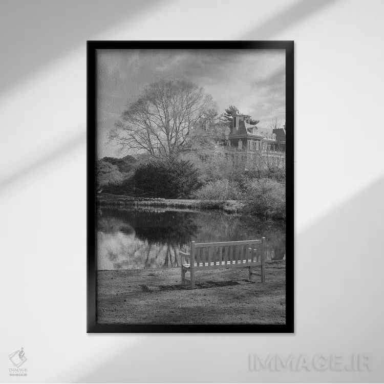 تابلو مجموعه بلوط ساحلی LXIII اثر آلن بلاوشتاین - نمای قابدار مشکی