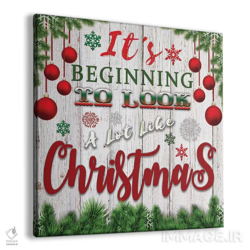 تابلو دارد کمکم بوی کریسمس میآید اثر بلوبرد بارن (استودیوی هنری) - نمای پرسپکتیو محصول