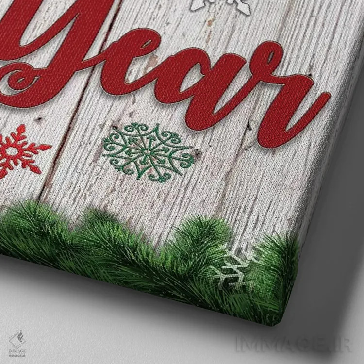 تابلو این بهترین زمان سال است اثر بلوبرد بارن (استودیوی هنری) - نمای نزدیک بافت بوم