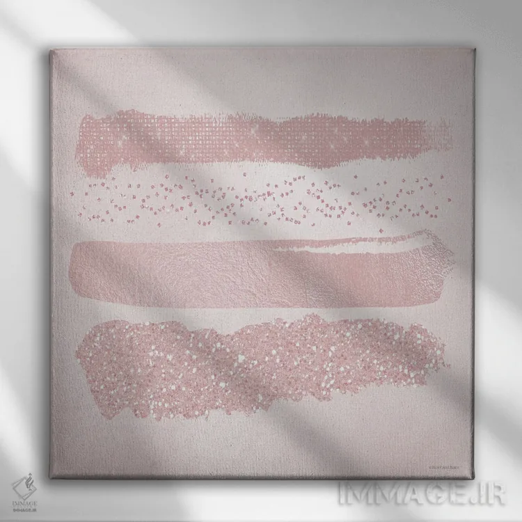 تابلو اکلیل صورتی II اثر بلوبرد بارن (استودیوی هنری) - نمای روبهرو روی دیوار