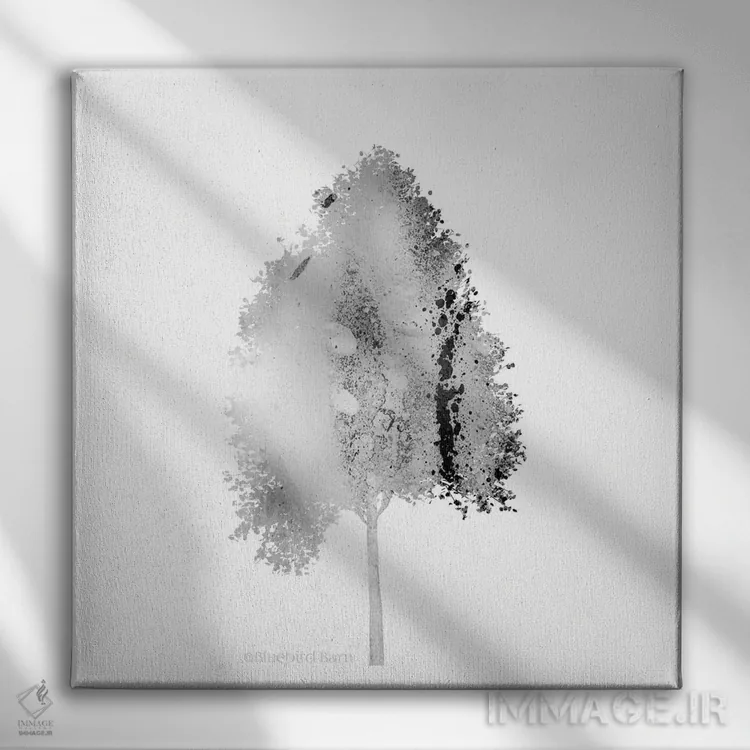 تابلو درخت افرا کوهستانی مدرن اثر بلوبرد بارن (استودیوی هنری) - نمای روبهرو روی دیوار