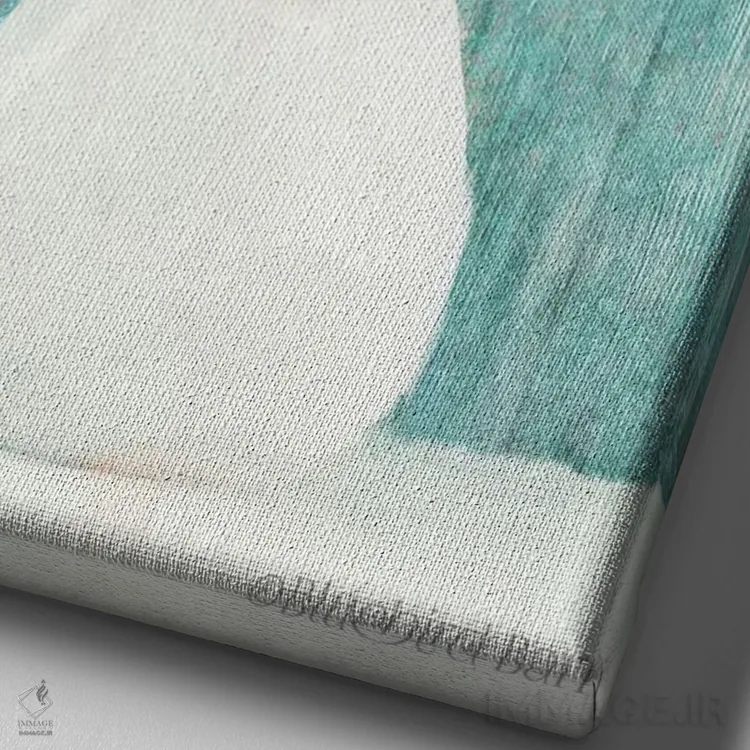 تابلو آفتابگردان در گلدان سفید اثر بلوبرد بارن (استودیوی هنری) - نمای نزدیک بافت بوم