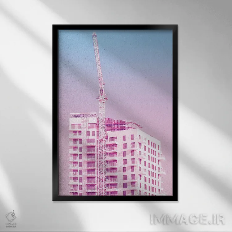 تابلو آسمان بیکران است اثر بلی - نمای قابدار مشکی