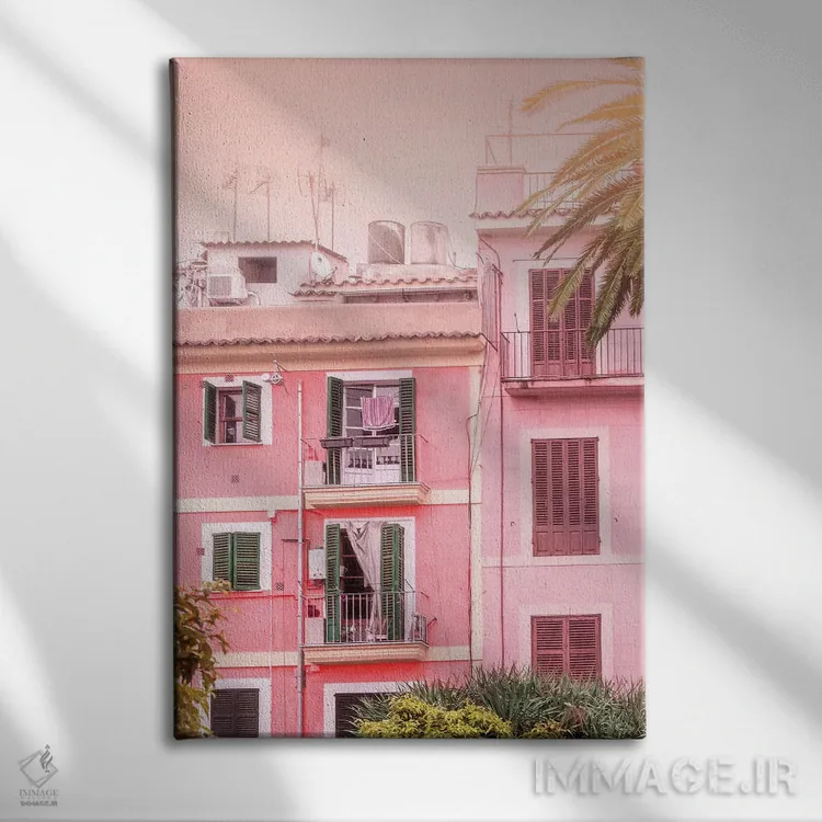 تابلو تابستان گرمسیری شهری اثر بلی - نمای روبهرو روی دیوار