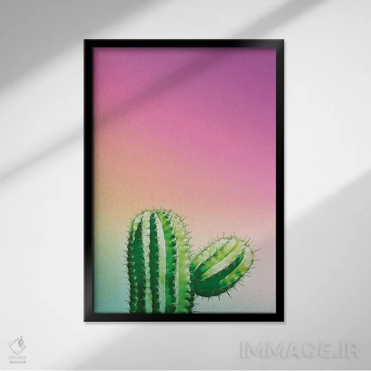 تابلو بیابان وحشی اثر بلی - نمای قابدار مشکی