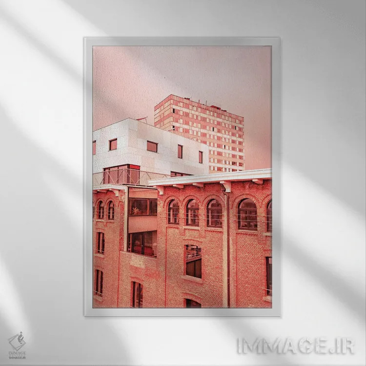 تابلو پازل شهری اثر بلی - نمای قابدار سفید