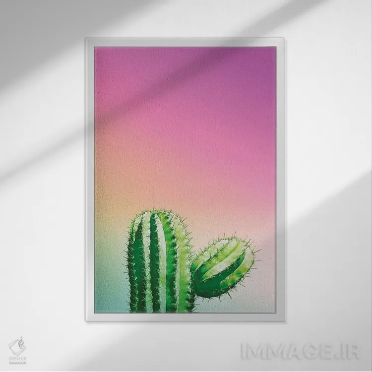 تابلو بیابان وحشی اثر بلی - نمای قابدار سفید