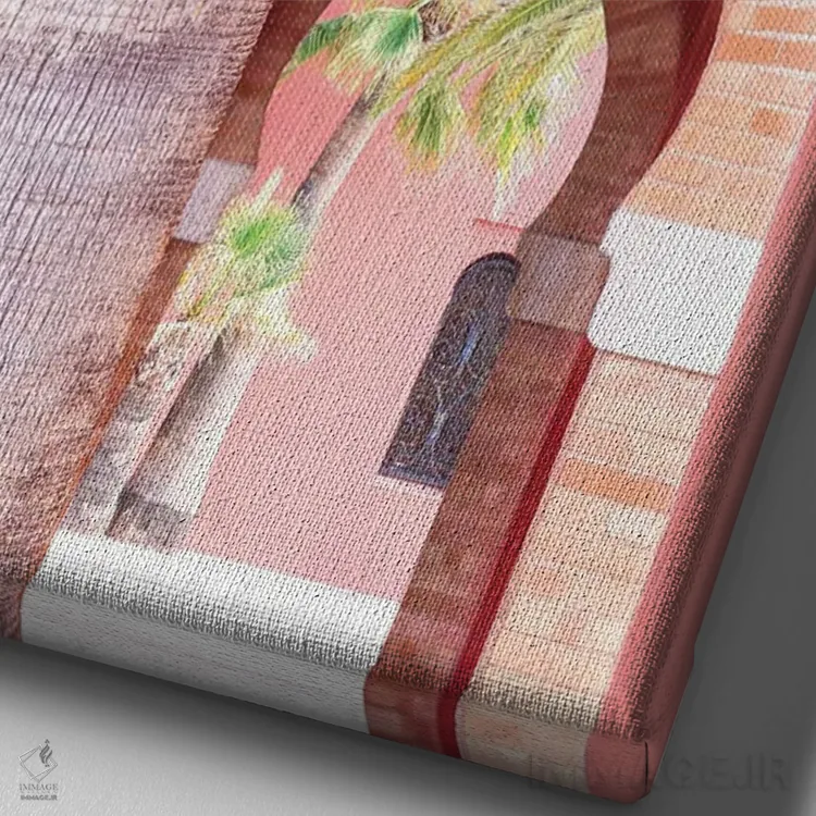 تابلو فرار به سرزمین عجیب اثر بلی - نمای نزدیک بافت بوم