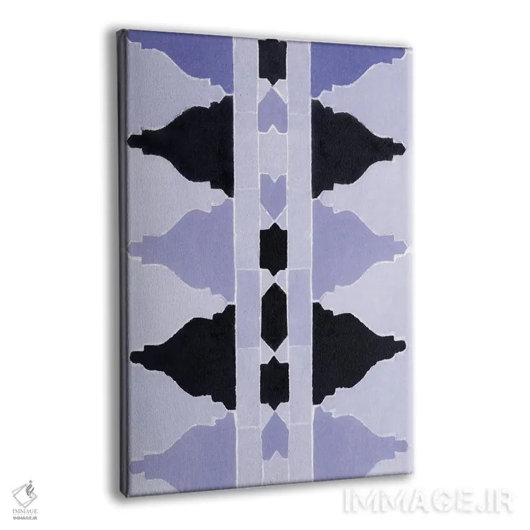 تابلو کاشیکاری آبی شیک با طرح مراکشی اثر بلی - نمای پرسپکتیو محصول