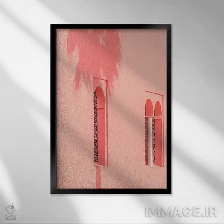 تابلو نور و سایه اثر بلی - نمای قابدار مشکی