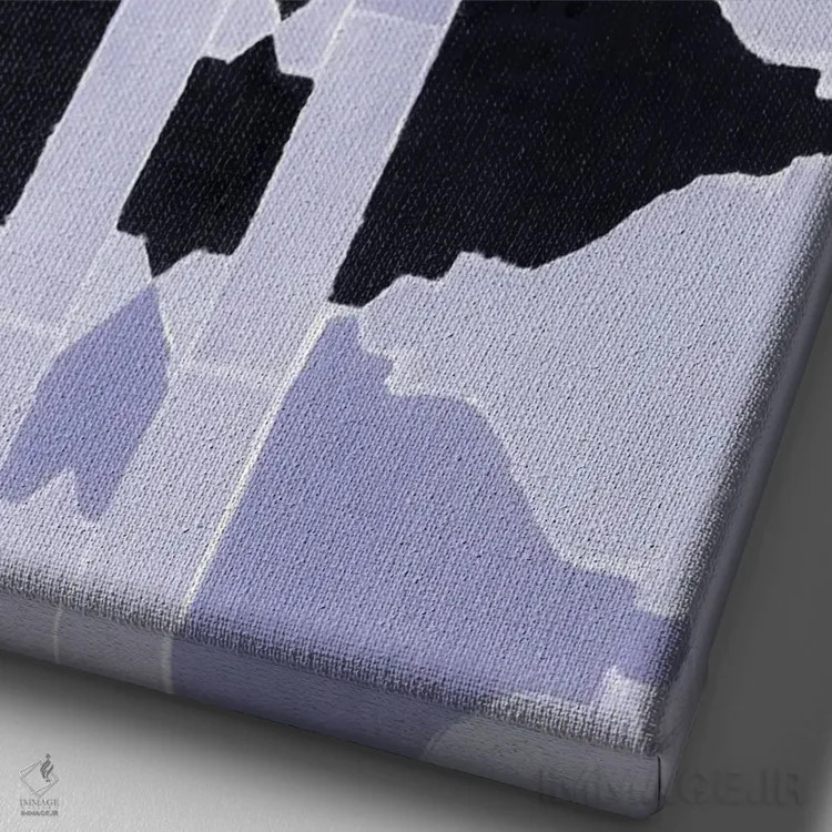 تابلو کاشیکاری آبی شیک با طرح مراکشی اثر بلی - نمای نزدیک بافت بوم