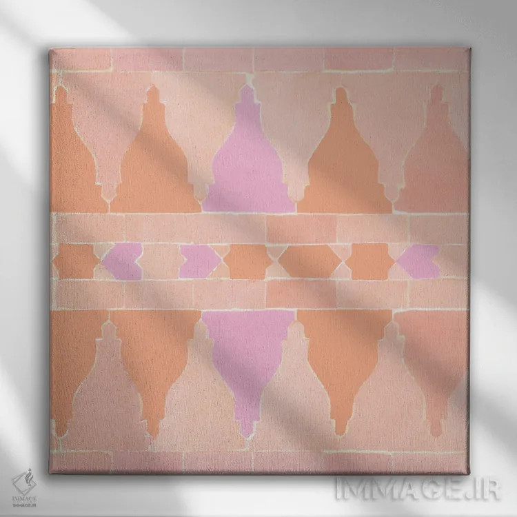 تابلو زلیج مراکشی با نقش انتزاعی اثر بلی - نمای روبهرو روی دیوار