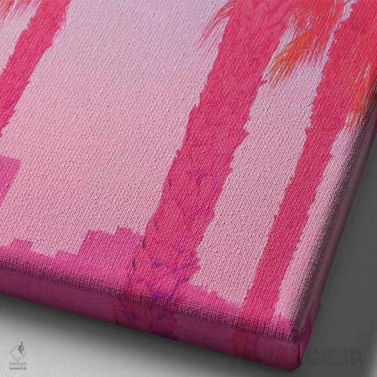 تابلو چشمانداز گرمسیری اثر بلی - نمای نزدیک بافت بوم