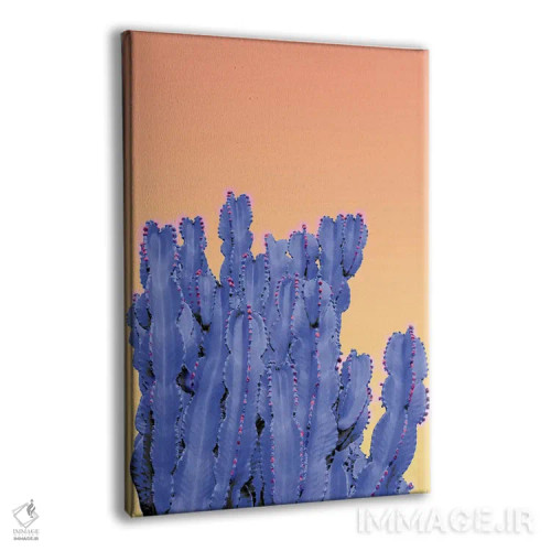 تابلو کاکتوس آبی اثر بلی - نمای پرسپکتیو محصول