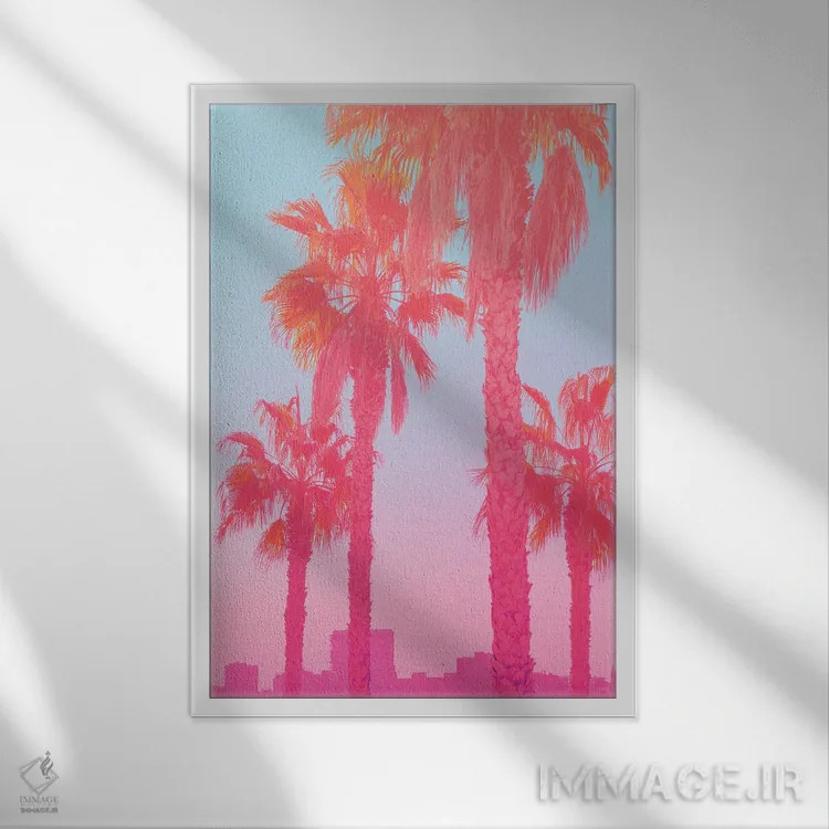 تابلو چشمانداز گرمسیری اثر بلی - نمای قابدار سفید