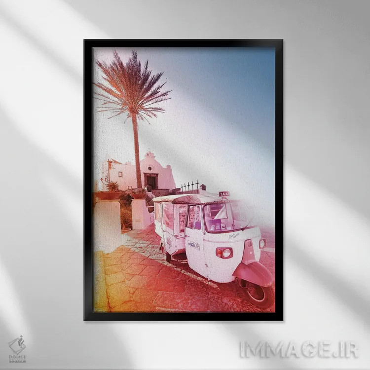 تابلو ایتالیای زیبا اثر بلی - نمای قابدار مشکی