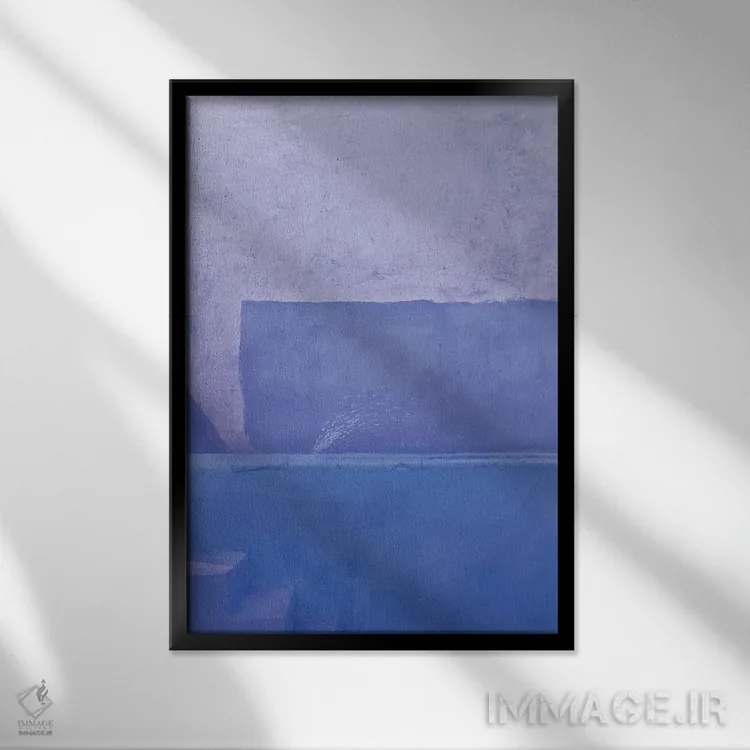 تابلو شهر آبی شفشاون در مراکش (شهر) اثر بلی - نمای قابدار مشکی