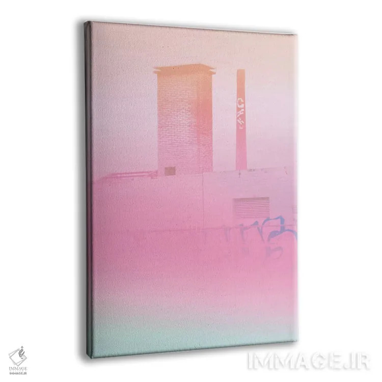 تابلو گلهای بتنی و گرافیتی اثر بلی - نمای پرسپکتیو محصول