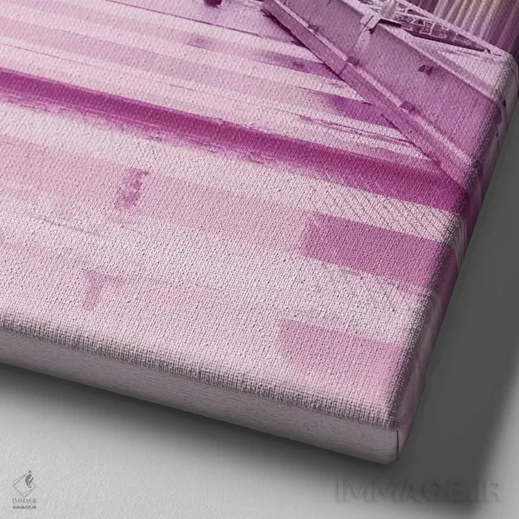 تابلو منطقه کانال بروکسل (شهر) اثر بلی - نمای نزدیک بافت بوم