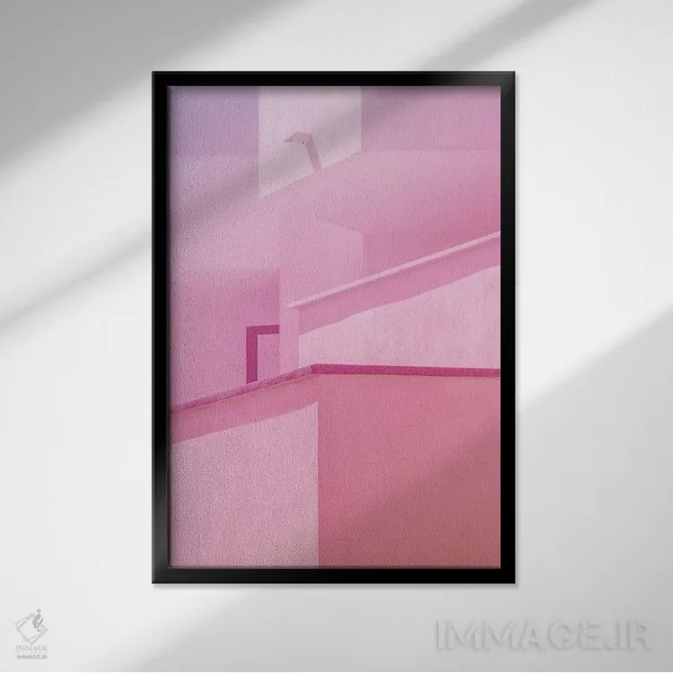 تابلو معماری هندسی انتزاعی II اثر بلی - نمای قابدار مشکی