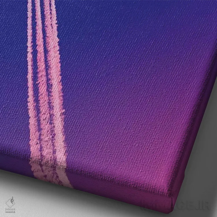 تابلو آسمان آبی تیره و هواپیما اثر بلی - نمای نزدیک بافت بوم