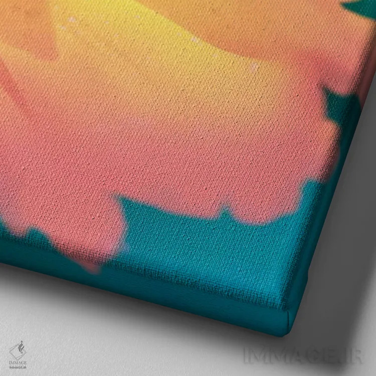 تابلو گل الکتریکی اثر بلی - نمای نزدیک بافت بوم