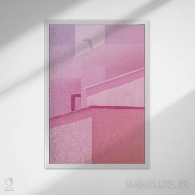 تابلو معماری هندسی انتزاعی II اثر بلی - نمای قابدار سفید