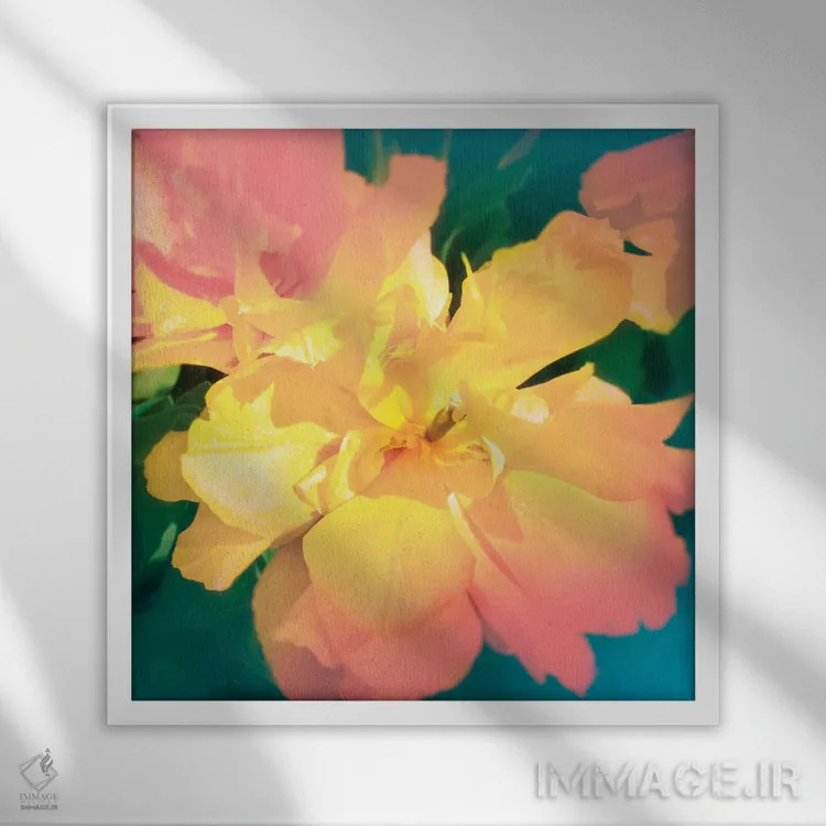 تابلو گل الکتریکی اثر بلی - نمای قابدار سفید