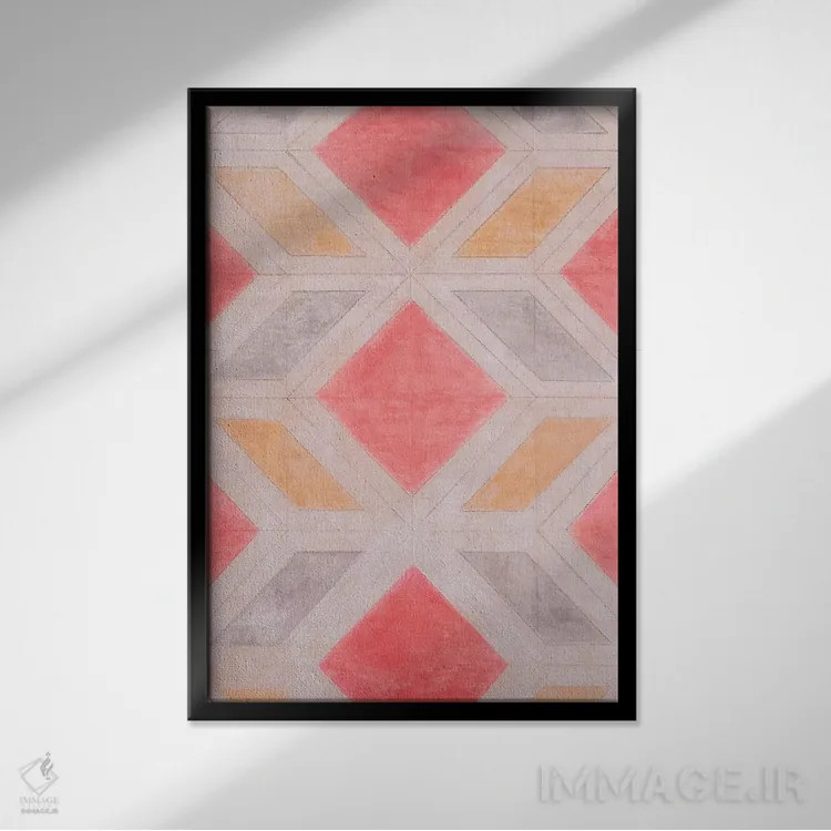 تابلو طرح هارلکین اثر بلی - نمای قابدار مشکی