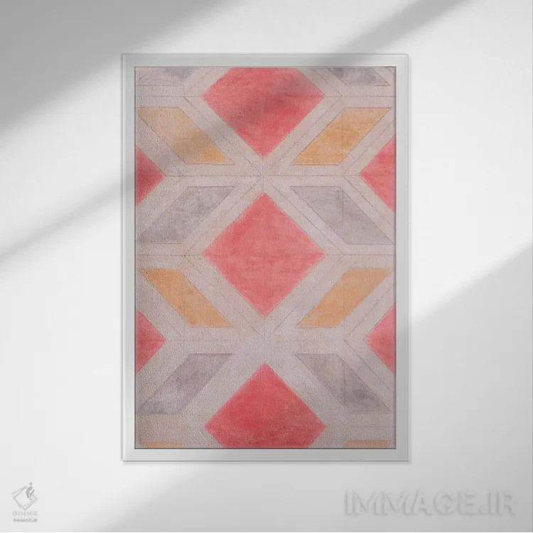 تابلو طرح هارلکین اثر بلی - نمای قابدار سفید